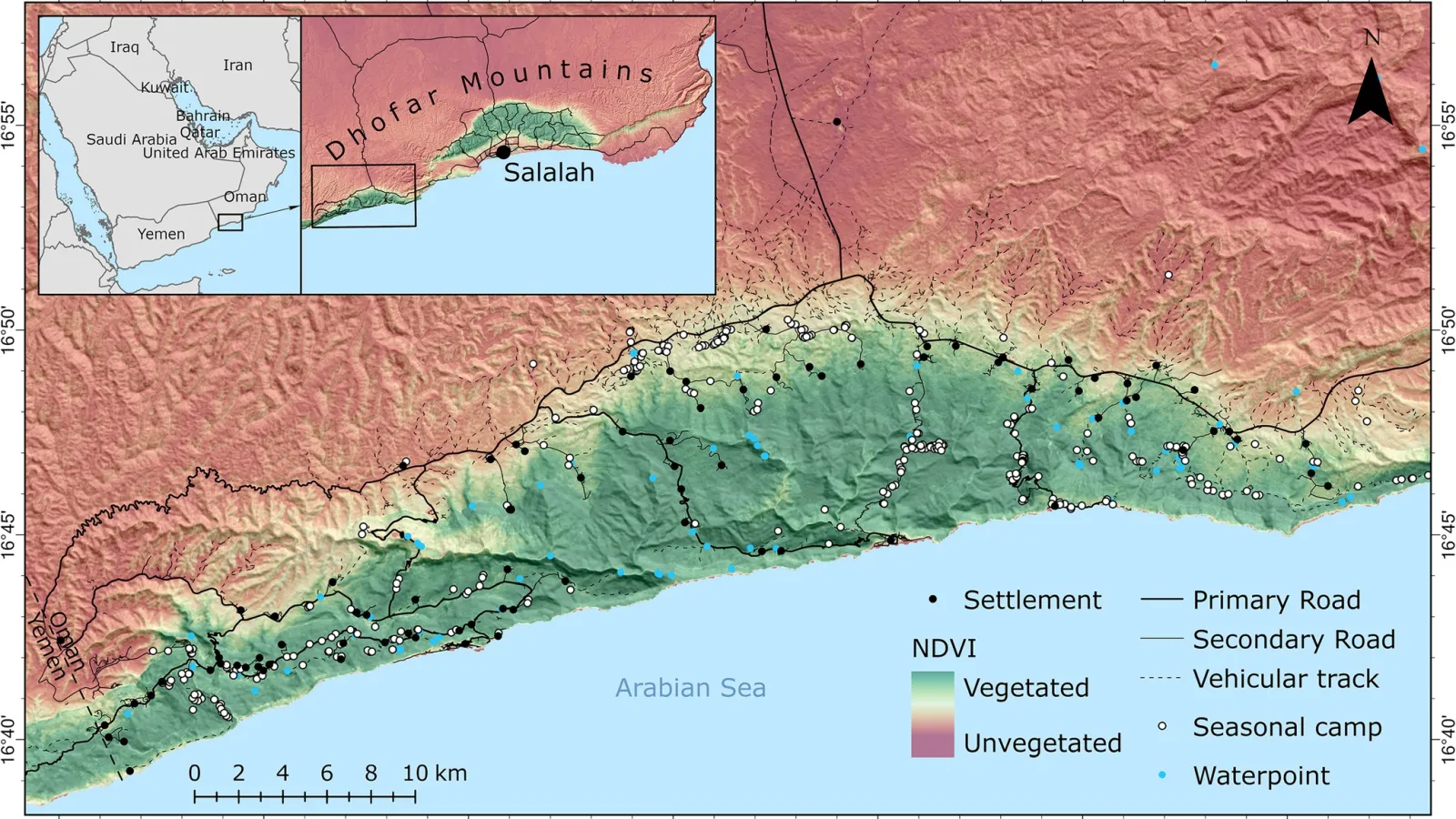 Map of Dhofar.